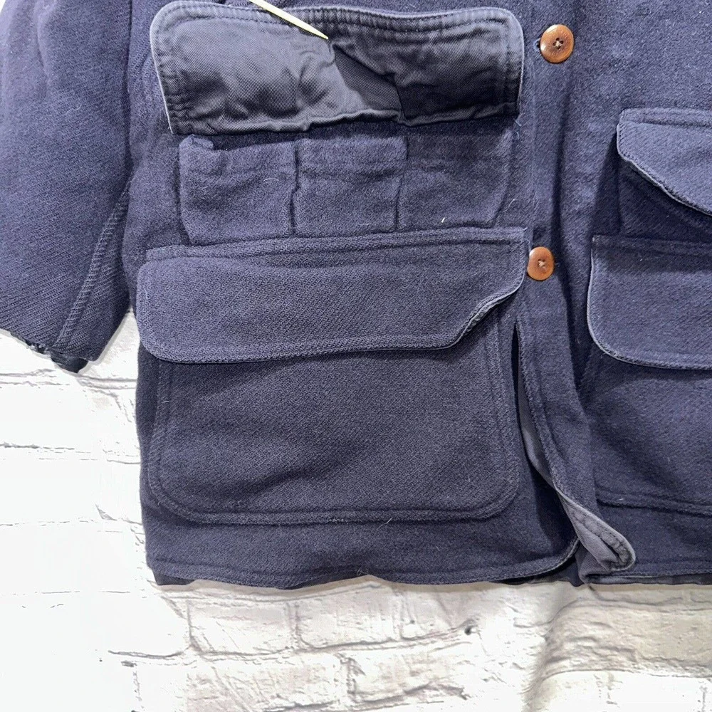 Polo Ralph Lauren Jacket Adult Medium Blue Mens Wool Pockets Casual - Picture 6 of 16